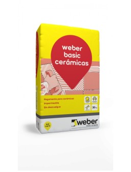 WEBER PEGAMENTO BASIC PARA CERAMICA  X 25 KG